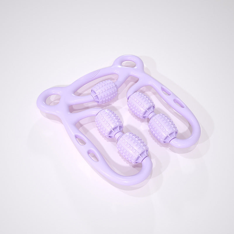 U-Shape Trigger Point Massage Roller • 4-Wheel Full-Body Muscle Relief Tool