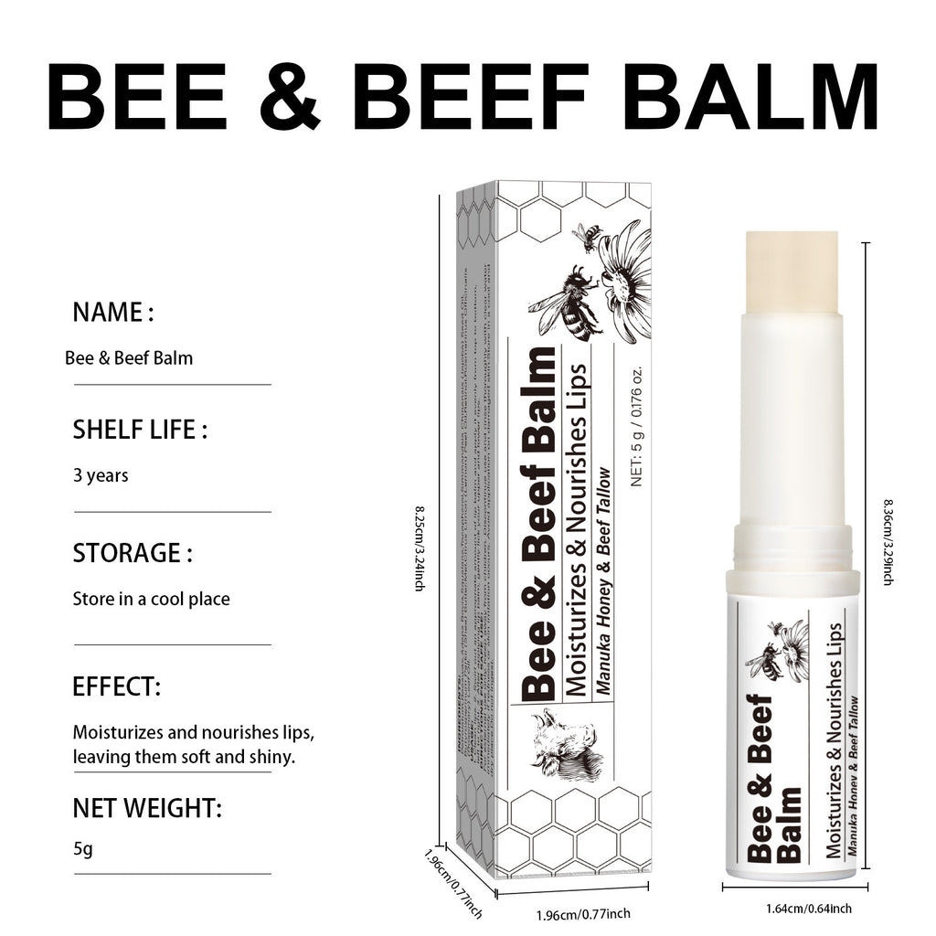 Organic Grass-Fed Beef Tallow Lip Balm • Deep Moisture & Natural Barrier