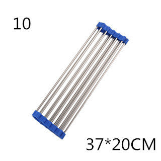 Stainless Steel Folding Kitchen Sink Rack • Space-Saving Dish Drying Tray