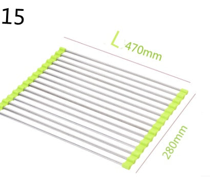 Stainless Steel Folding Kitchen Sink Rack • Space-Saving Dish Drying Tray