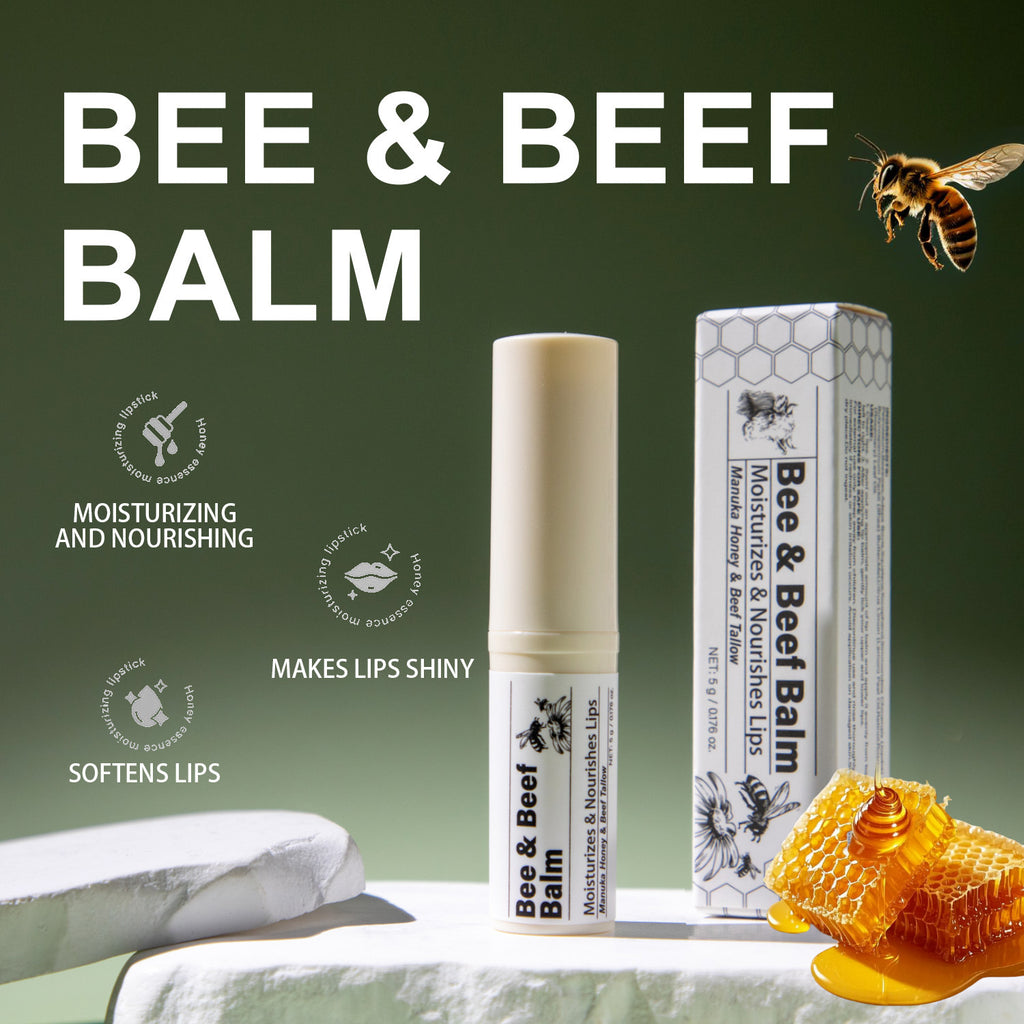 Organic Grass-Fed Beef Tallow Lip Balm • Deep Moisture & Natural Barrier