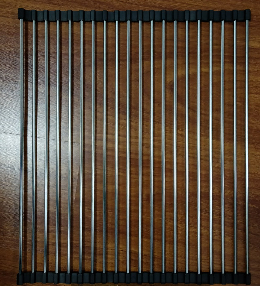 Stainless Steel Folding Kitchen Sink Rack • Space-Saving Dish Drying Tray