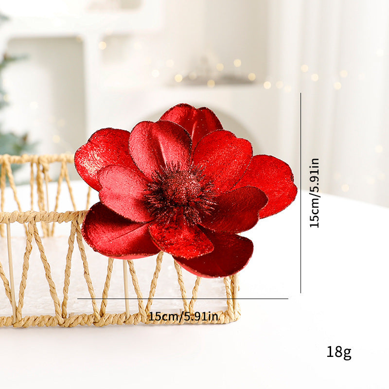 Christmas Flower Ornaments Set • Elegant Floral Tree Decorations for Holiday Cheer