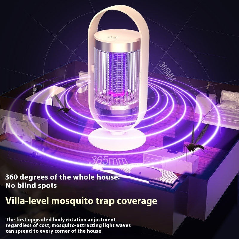 Outdoor LED Insect Trap Lamp • Quiet Fold-Away Mosquito & Fly Light Wave Device